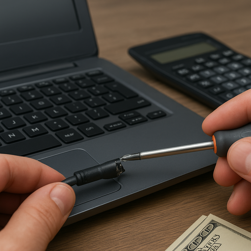 Naprawa gniazda ładowania w laptopie – objawy uszkodzenia i koszty